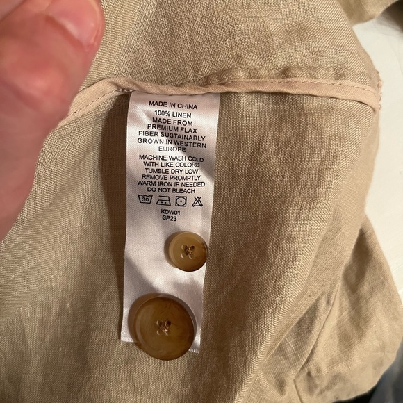 NWT Quince 100% European Linen Blazer in Driftwood - Picture 12 of 13